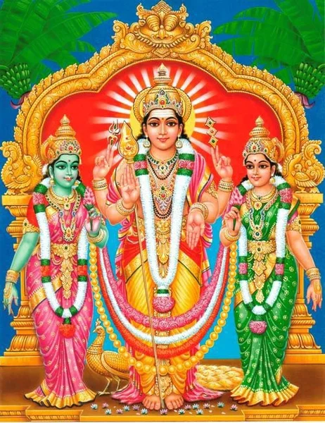 Lord Murugan with Peacock